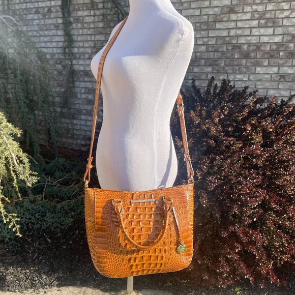 BRAHMIN MELBOURNE SATCHEL CROSSBODY Women's Shoulder Bag EUC - Picture 4 of 17
